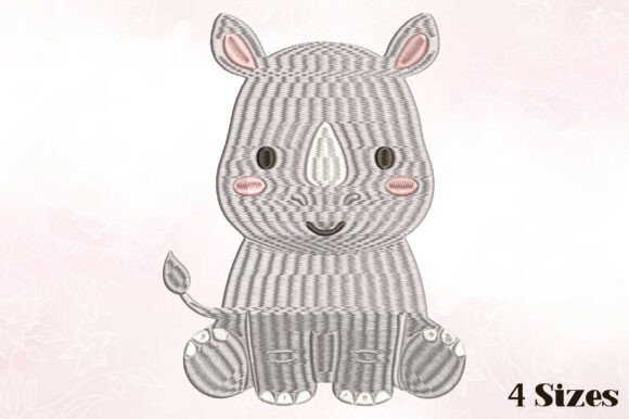 Cute Baby Rhino Embroidery Design Review