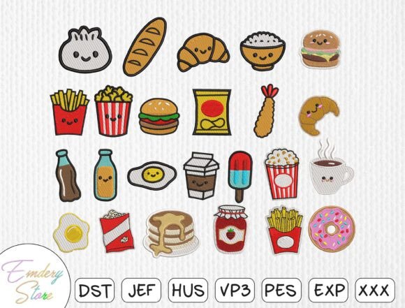 Cute Food Embroidery Bundle Review for Etsy Sellers