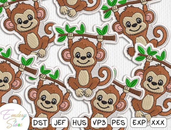 Cute Monkey Embroidery Design Review
