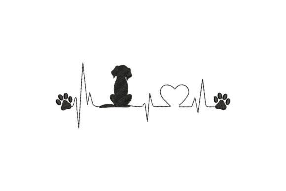 Dog Heartbeat Embroidery: A Thoughtful Design for Pet Lovers
