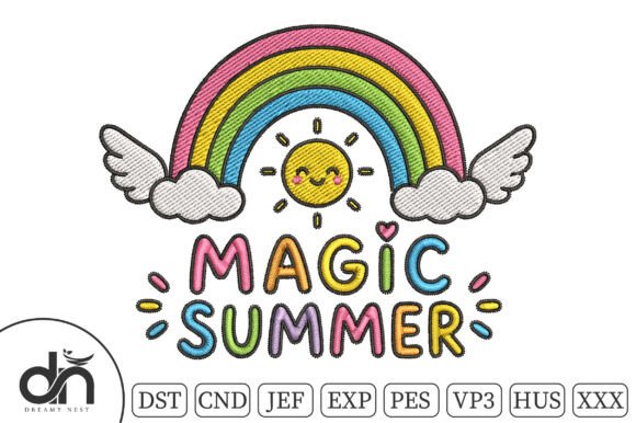 Embellishing Summer with Magic Rainbow Sun Embroidery