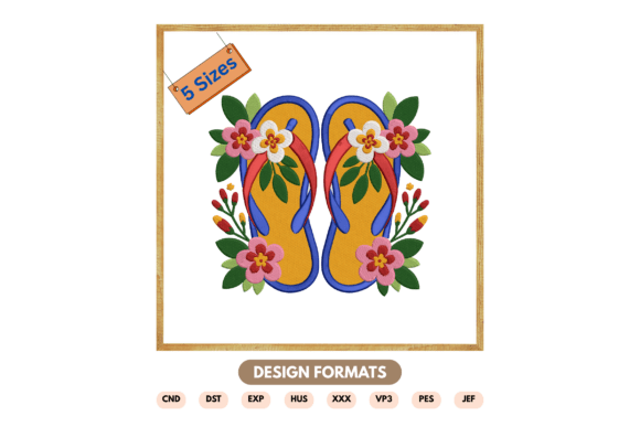 Floral Flip Flop Embroidery Design Review for Business Branding