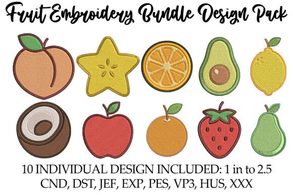 Fruit Embroidery Bundle Design Pack Review for Business Use