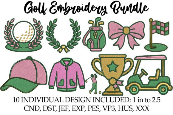 Golf Embroidery Bundle Review for Craft Fair Success