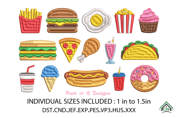 Mini Fast Food Embroidery Design Set Review