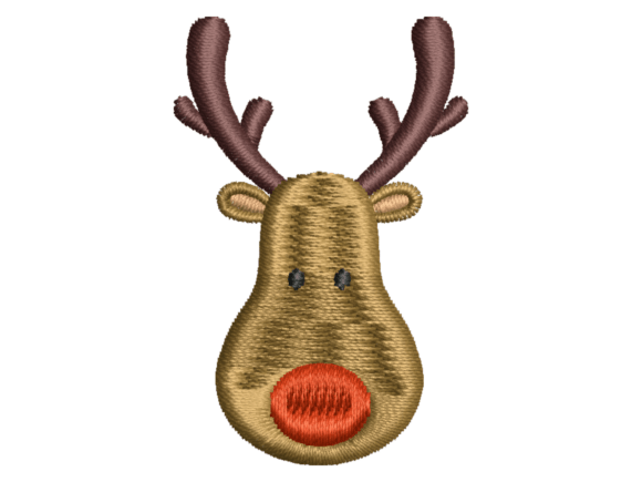 Minimal Reindeer Face Embroidery: A Seasonal Staple for Holiday Crafters