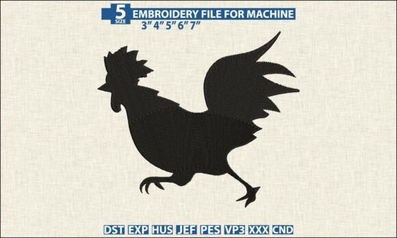 Rooster Machine Embroidery Design Review