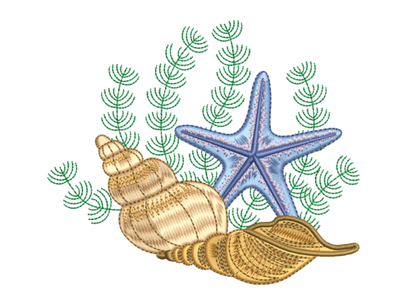 Starfish Shell Embroidery: Coastal Charm for Craft Fair Creations