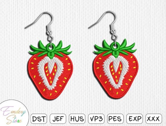 Strawberry Earrings Embroidery Design Review