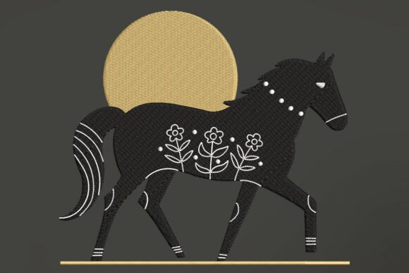 Wild Horse Embroidery Design: A Seasonal Embroidery Standout for Holiday & Gift Markets