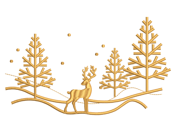 Winter Deer Forest Embroidery: A Seasonal Design Review